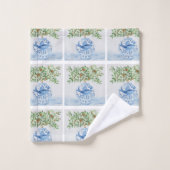 Italiaanse Tegel Ginger Jar Blauw Wit Bad Handdoek (Wasdoekje)