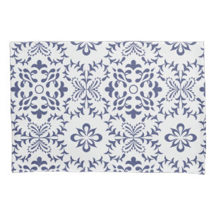 Italiaanse tegel Mediterrane patroon wit en blauw Kussensloop