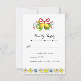 Italiaanse tegel met Lemons RSVP Kaartje