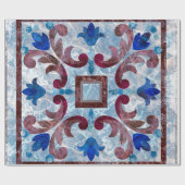 Italiaanse tegel met Marokkaans patrononabstract Cadeaupapier (Vlak)