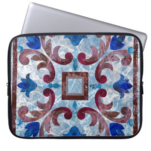 Italiaanse tegel met Marokkaans patrononabstract Laptop Sleeve