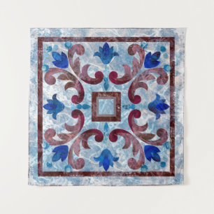  Italiaanse tegel met Marokkaans patrononabstract Wandkleed