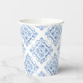 Italiaanse Tegel Positano Tuscan Blue Papieren Bekers (Links)