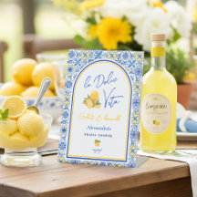 Italiaanse Tegelprint Lemon La Dolce Vita Bruidsdi