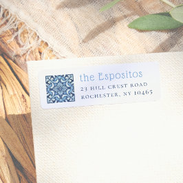 Italiaanse Tegels | Aangepaste naam en adres Etiket