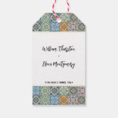 italiaanse Tegels bestemming bruiloft Cadeaulabel (Achterkant)