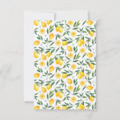 Italiaanse Tegels | Citroen Bruidsmeisje Feest Dan Bedankkaart (Achterkant)