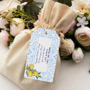 Italiaanse Tegels Citroenen gepersonaliseerde Moed Cadeaulabel