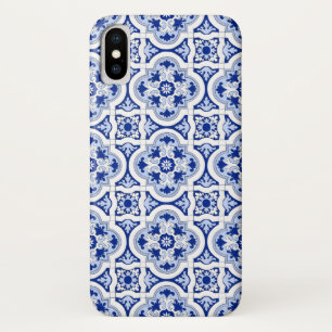 Italiaanse tegels, majolica, blauw en wit patroon  Case-Mate iPhone case