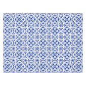 Italiaanse tegels, majolica, blauw en wit patroon tafelkleed (Voorkant (Horizontaal))