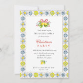 Italiaanse tegels met kerstfeestdag Lemon Kaart (Voorkant)