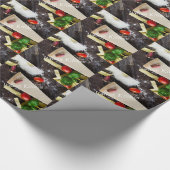 Italiaanse tekst over voedsel personaliseren cadeaupapier (Hoek)