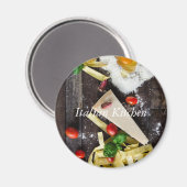 Italiaanse tekst over voedsel personaliseren magneet (Voorkant / Achterkant)