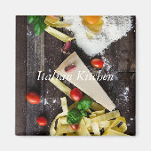 Italiaanse tekst over voedsel personaliseren magneet (Voorkant)