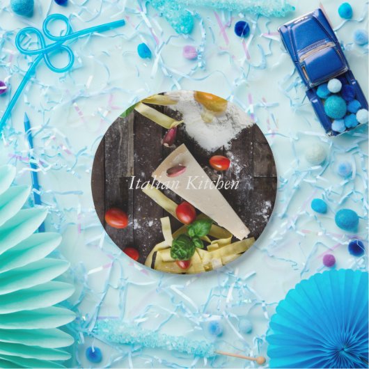 Italiaanse tekst over voedsel personaliseren papieren bordje (Feest)