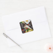 Italiaanse tekst over voedsel personaliseren vierkante sticker (Envelop)