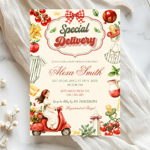 Italiaanse thema baby shower Special Delivery Kaart