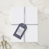 Italiaanse Tiles Azulejo Blue White Geometric Wedd Cadeaulabel (Met Touw)