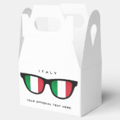 Italiaanse tinten aangepaste tekst & kleur gunst v bedankdoosjes (Geopend)