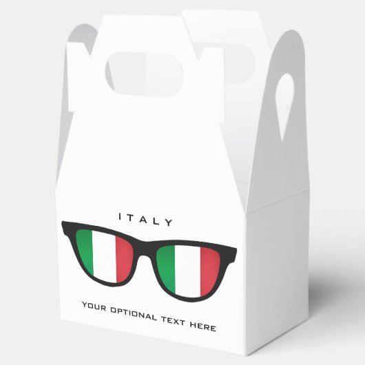 Italiaanse tinten aangepaste tekst & kleur gunst v bedankdoosjes (Geopend)