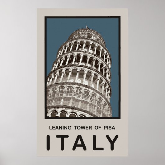 Italiaanse toren van Pisa Poster (Voorkant)