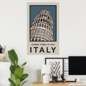 Italiaanse toren van Pisa Poster (Thuiskantoor)