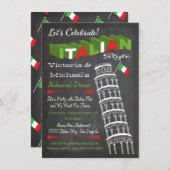 Italiaanse toren van Pisa Rehearsal Dinner Birthda Kaart (Voorkant / Achterkant)