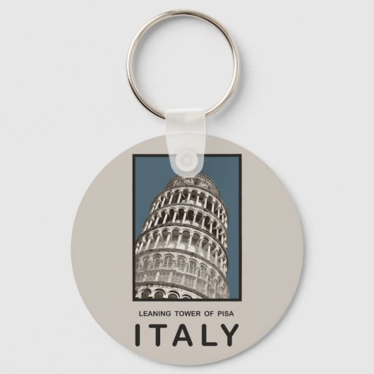Italiaanse toren van Pisa Sleutelhanger (Voorkant)