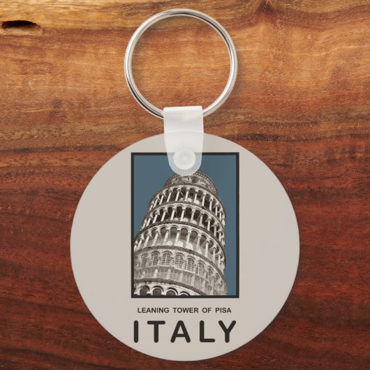 Italiaanse toren van Pisa Sleutelhanger (Voorkant)