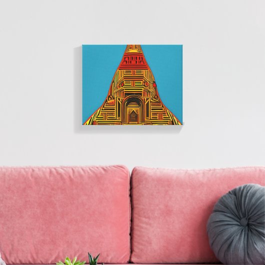 Italiaanse Torino Mole Antonelliana Pop Art Style Canvas Afdruk (Insitu (Woonkamer))