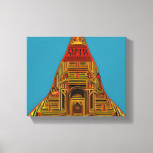 Italiaanse Torino Mole Antonelliana Pop Art Style Canvas Afdruk (Voorkant)