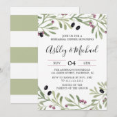 Italiaanse Toscaanse repetitie diner uitnodiging (Voorkant / Achterkant)