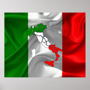 Italiaanse Tricolor Poster