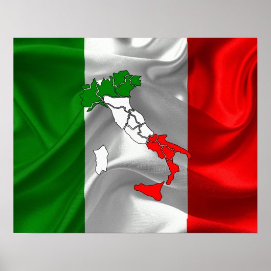 Italiaanse Tricolor Poster (Voorkant)
