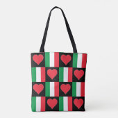Italiaanse trots : de vlag van het heartpatroonpat tote bag (Achterkant)
