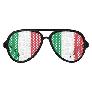 Italiaanse trots partij tinten   Vlag van Italië g Aviator Zonnebril