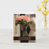 Italiaanse trouwerwens kaart (Gele Bloem)