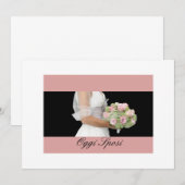 italiaanse trouwuitnodiging bridal bouquet kaart (Voorkant / Achterkant)