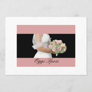 italiaanse trouwuitnodiging bridal bouquet kaart