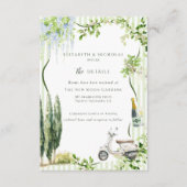 Italiaanse tuin | Details bruiloft gast Informatiekaartje (Voorkant)