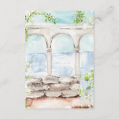 Italiaanse tuin | Details bruiloft gast Informatiekaartje (Achterkant)