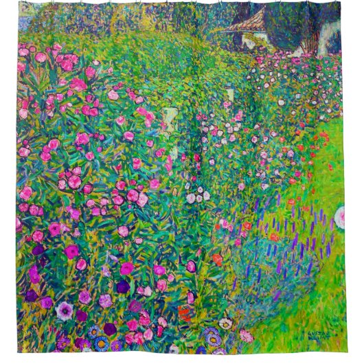 Italiaanse tuin, Gustav Klimt Douchegordijn (Voorkant)