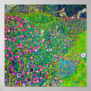 Italiaanse tuin, Gustav Klimt Poster