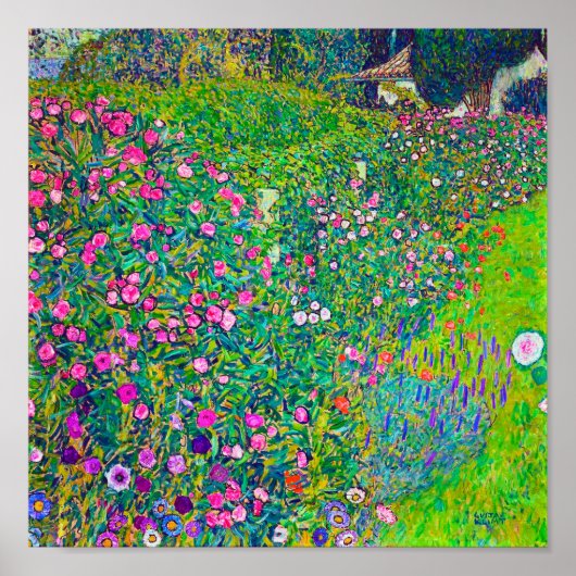 Italiaanse tuin, Gustav Klimt Poster (Voorkant)