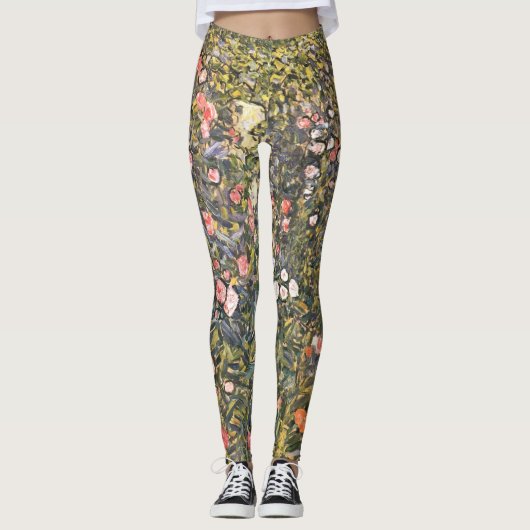 Italiaanse tuin van Gustav Klimt Leggings (Voorkant)