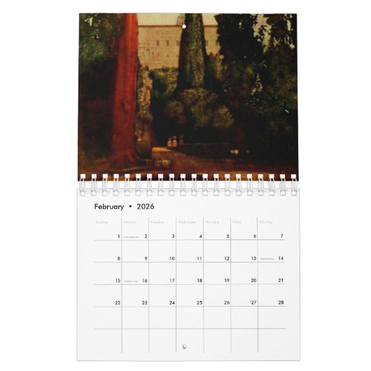 Italiaanse tuinen door Maxfield Parrish Kalender (Feb 2026)