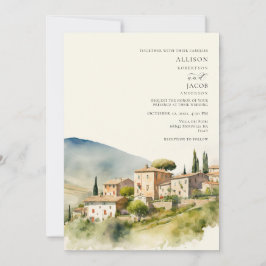 Italiaanse Tuscane Villa Tuscane Trouw Uitnodiging