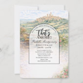 Italiaanse Tuscany Dat's Amore Bruiloftsfeest Kaart (Voorkant)