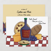 Italiaanse uitnodiging tot het avondeten (Voorkant / Achterkant)