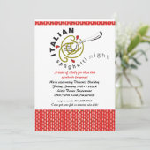 Italiaanse uitnodiging tot het indienen van spaghe (Staand voorkant)